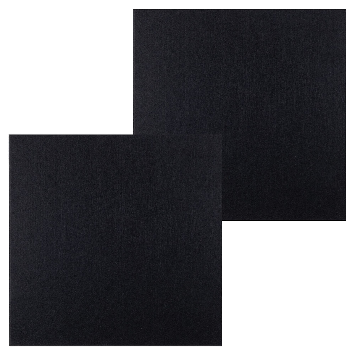Zestaw 2 szt panel filcowy Felly 40x40 cm płytka kwadrat gładki czarny