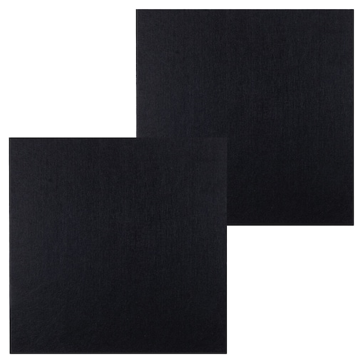 Zestaw 2 szt panel filcowy Felly 40x40 cm płytka kwadrat gładki czarny