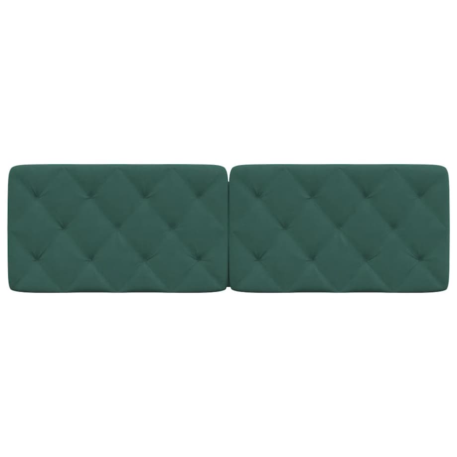 vidaXL Poduszka na wezgłowie, ciemnozielona, 160 cm, aksamitna