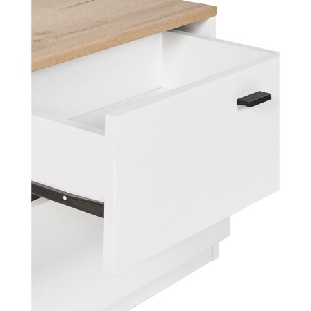 Szafka nocna 2 szuflady Biały EDISON