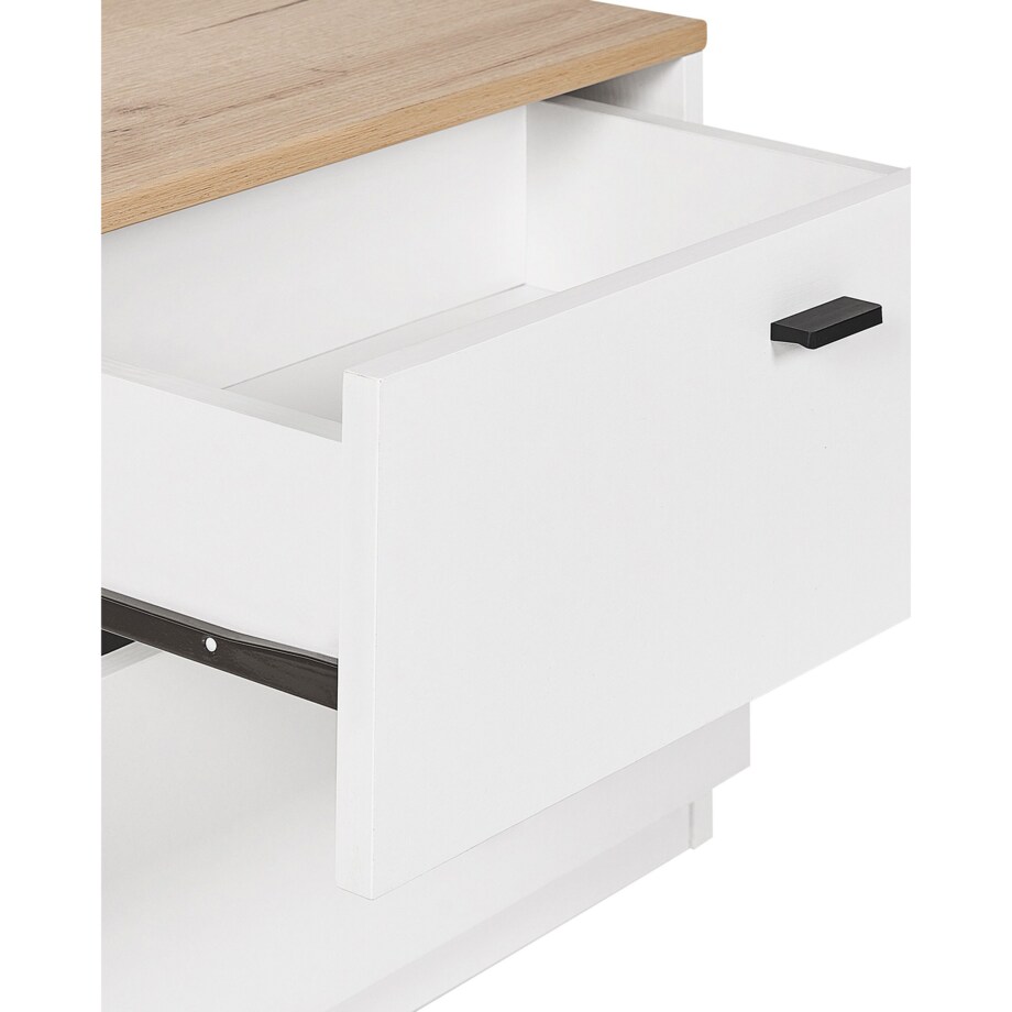 Szafka nocna 2 szuflady Biały EDISON