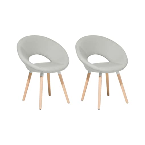 Zestaw 2 krzeseł do jadalni ROSLYN Jasnoszary