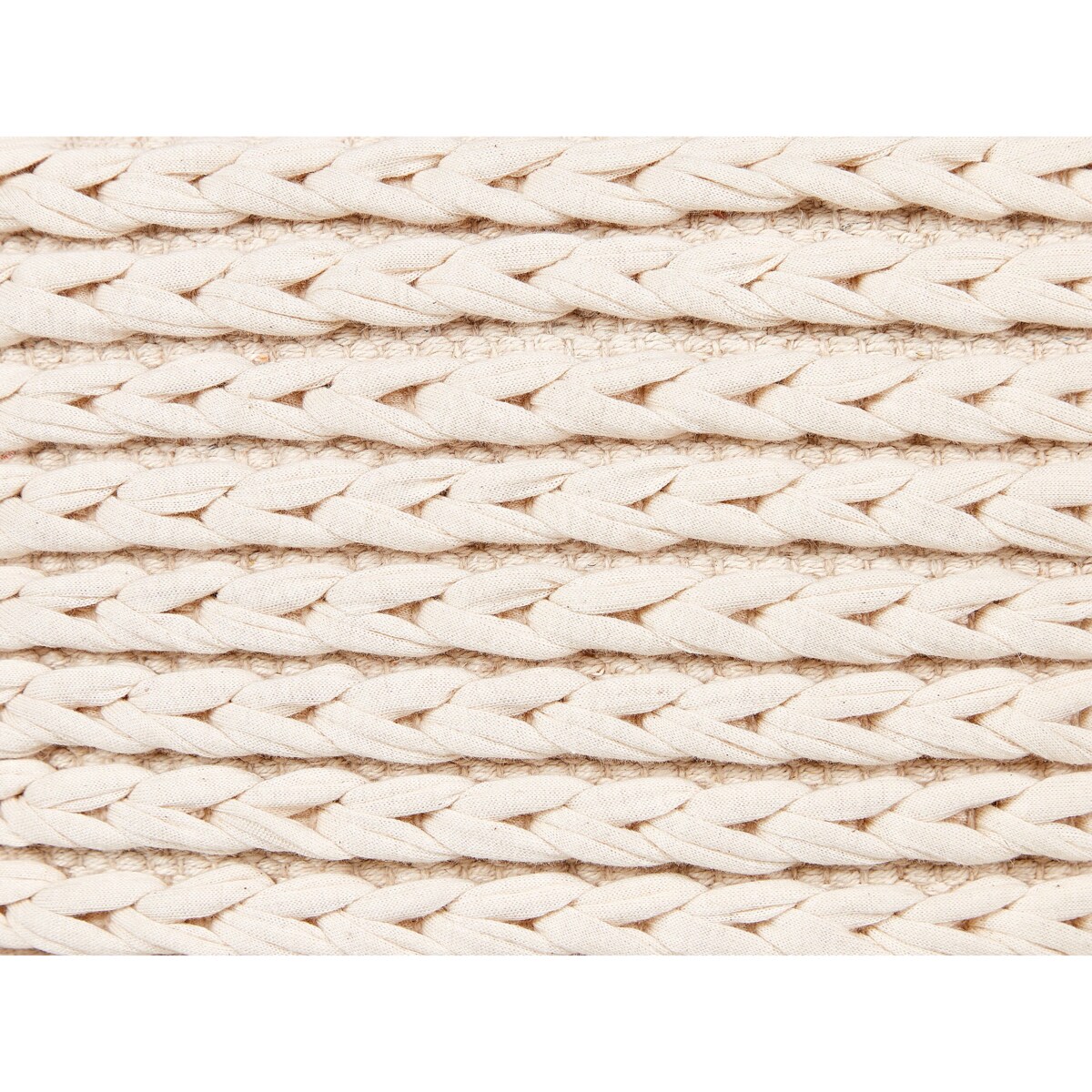 Puf bawełniany 50 x 50 x 35 cm beżowy DAMAN