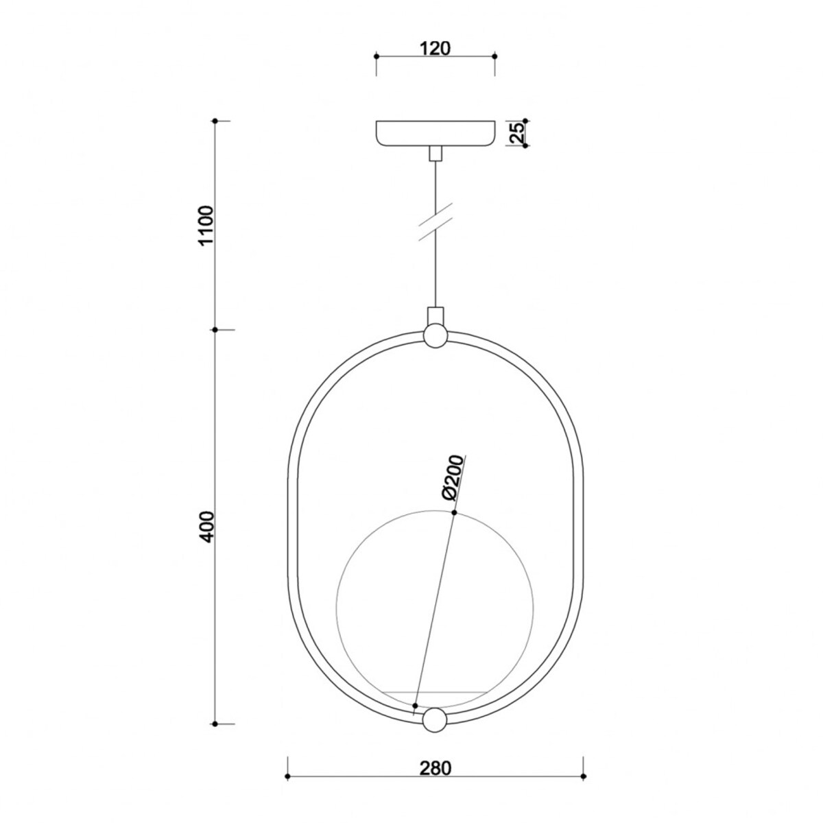 KOBAN B czarna sufitowa lampa wisząca