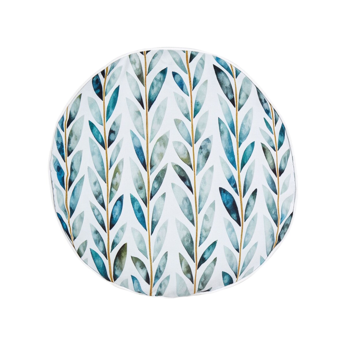 2 poduszki ogrodowe w liście 40 cm biało-zielone LOANO