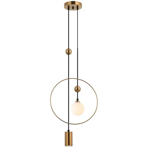 Wisząca lampa Trosti PND-428892-BRO Italux do kuchni mosiądz