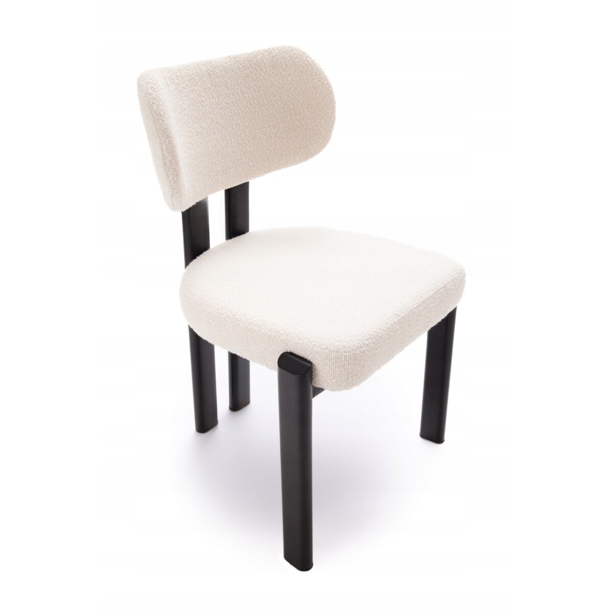 ZESTAW 2 SZTUK Krzesła LUNAR Biało-Czarne Tapicerowane Nowoczesne Loft