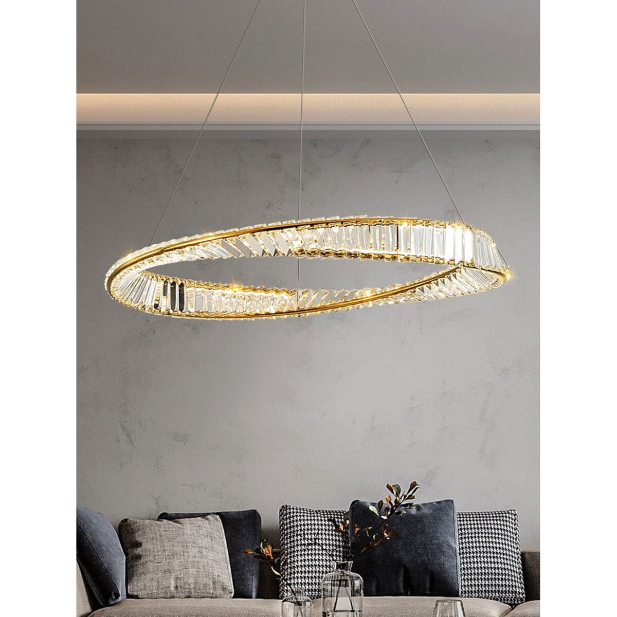 Lampa Sufitowa Wisząca App1064-1Cp Led Złoty, Metal