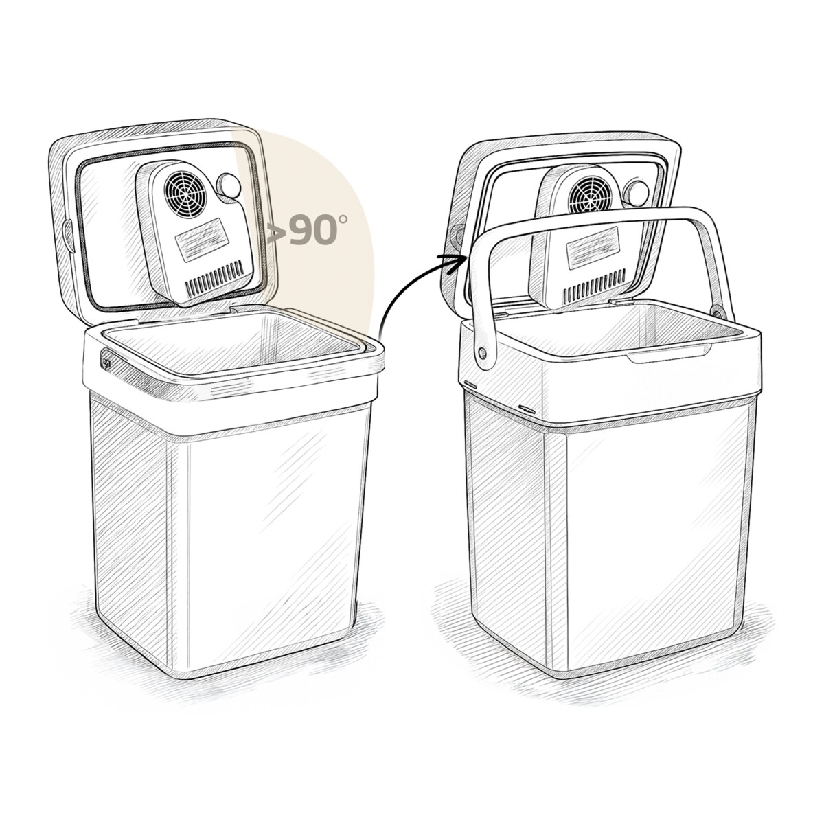 Lodówka turystyczna samochodowa 12V/230V USB funkcja grzania 26l Berdsen