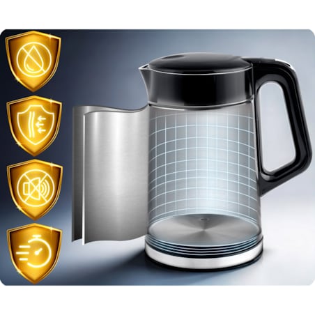 Czajnik elektryczny Berdsen 1,7l panel dotykowy regulacja temperatury 2200W