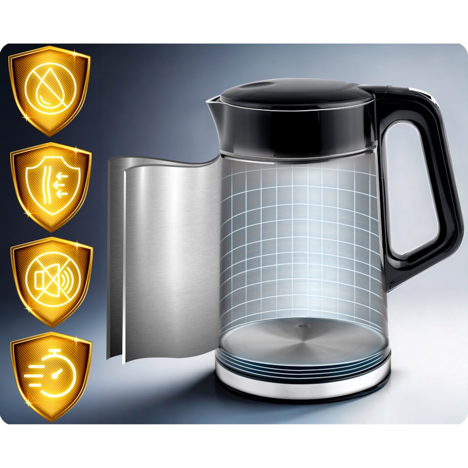 Czajnik elektryczny Berdsen 1,7l panel dotykowy regulacja temperatury 2200W