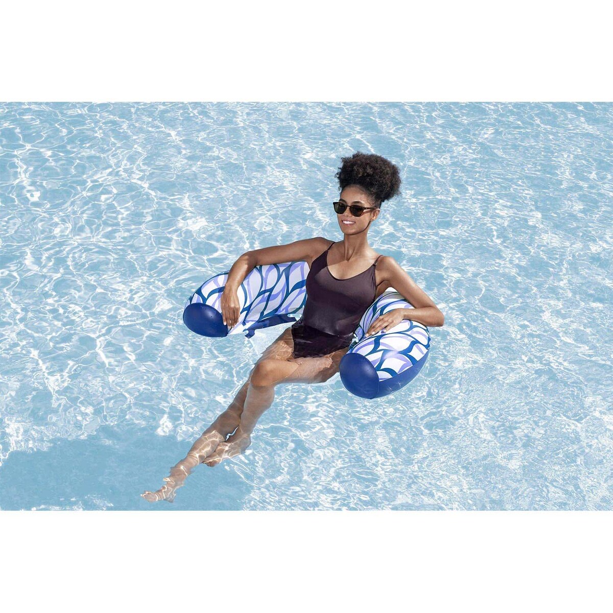 Dmuchany fotel do pływania Bestway 43922 materac plażowy wodny 119x67.5 cm