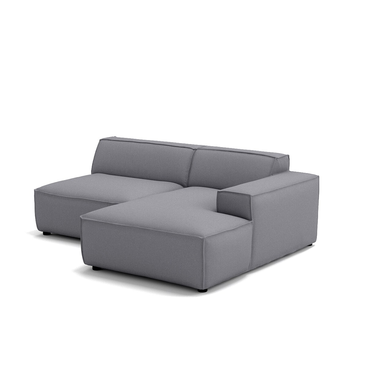 Narożnik prawy 3 osobowy Modularis - Szary Welur