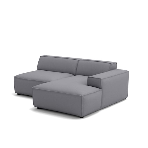 Narożnik prawy 3 osobowy Modularis - Szary Welur