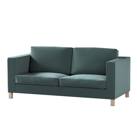 Pokrowiec na sofę Karlanda rozkładaną, krótki, zgaszony szmaragd - welwet, 180 x 93 x 66 cm, Ingrid