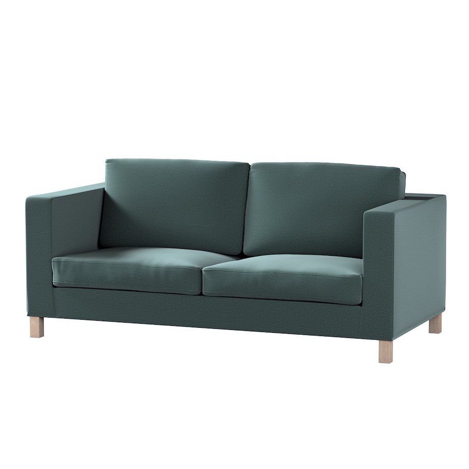 Pokrowiec na sofę Karlanda rozkładaną, krótki, zgaszony szmaragd - welwet, 180 x 93 x 66 cm, Ingrid