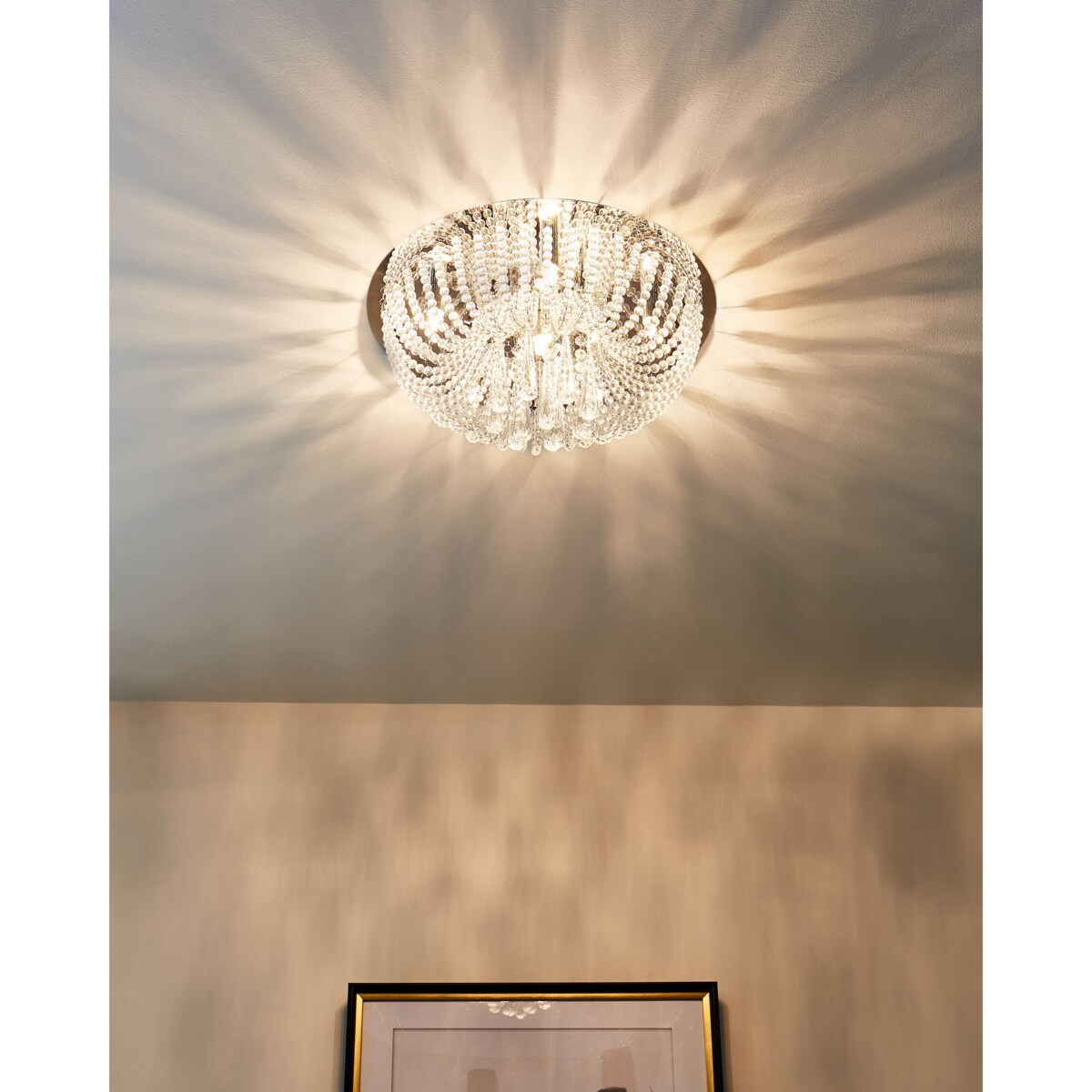 Żyrandol metalowy srebrny DORNAS