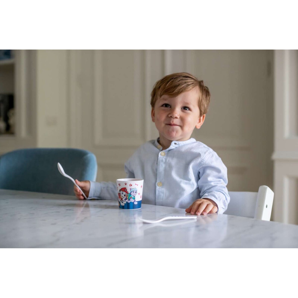 Kubek + zestaw sztućców, EASY EATER PSI PATROL, 3 elementy, KOZIOL