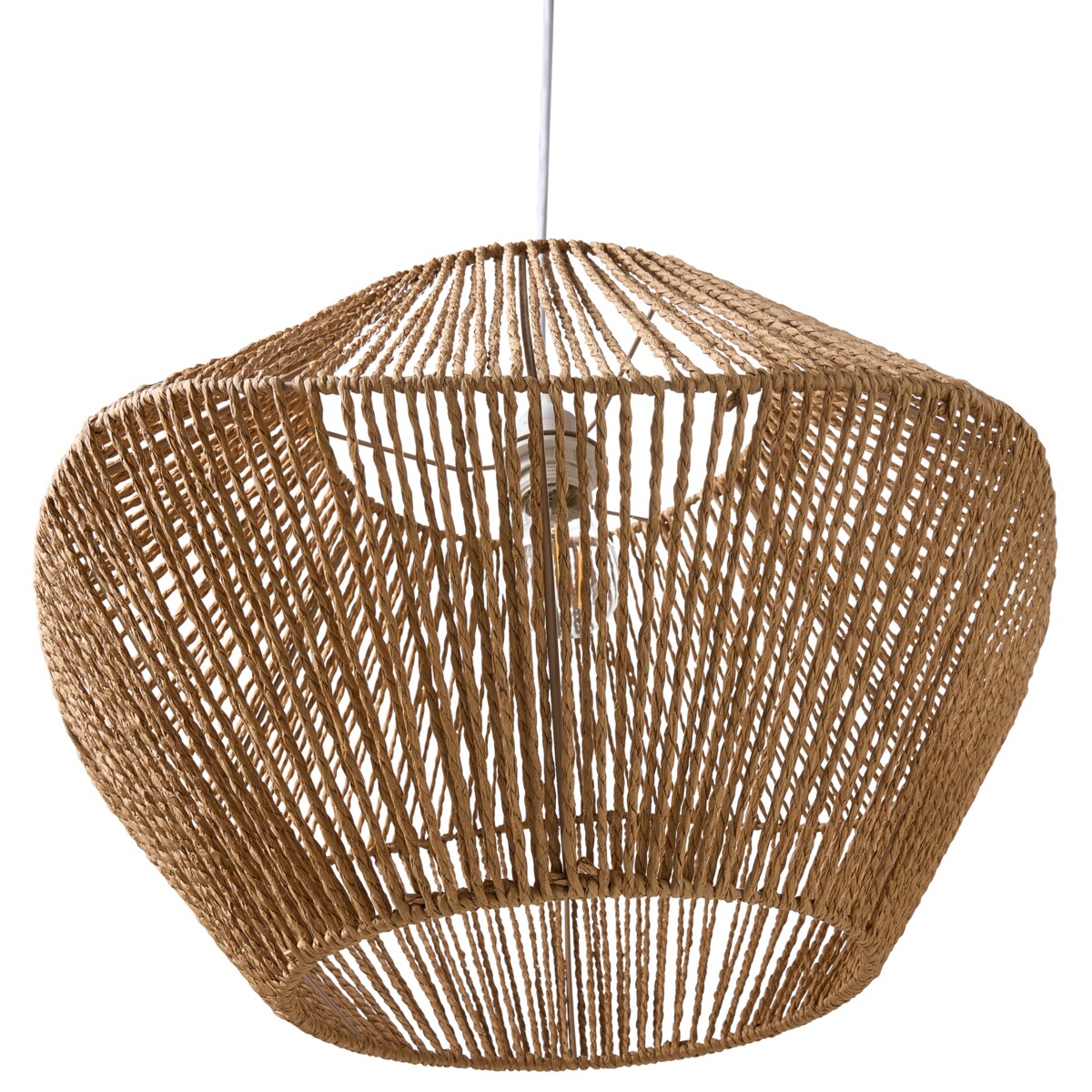 Lampa wisząca YAMBOU Papierowa plecionka Naturalny