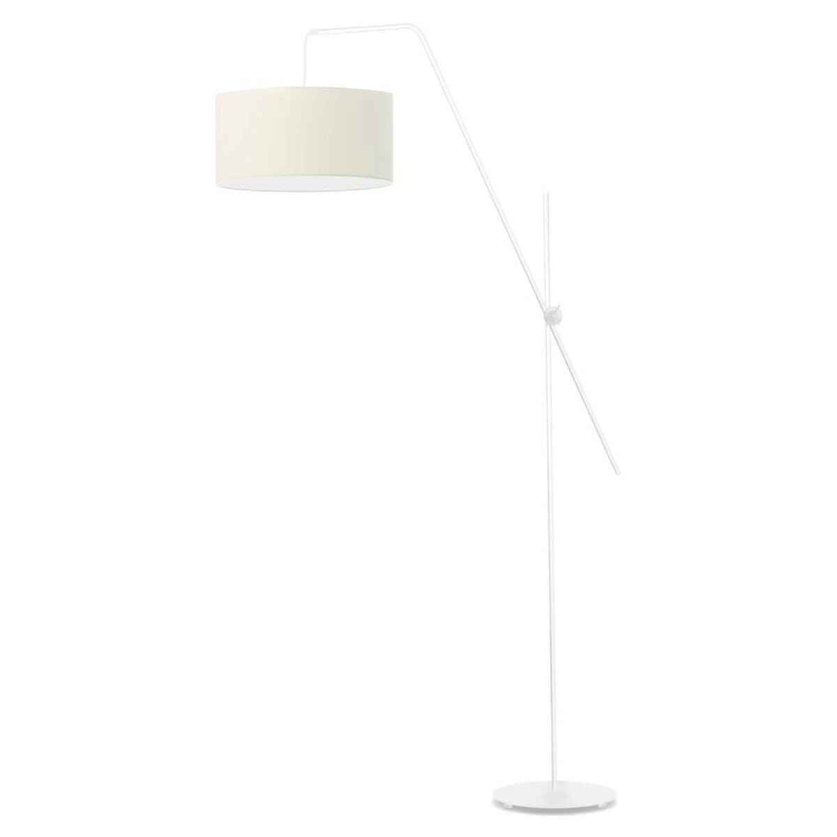 Lampa stojąca podłogowa przegubowa regulowana z abażurem walec MODERN