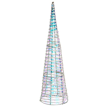 Zestaw 3 dekoracji świątecznych LED SONDER 40/60/80 cm Choinka Biały
