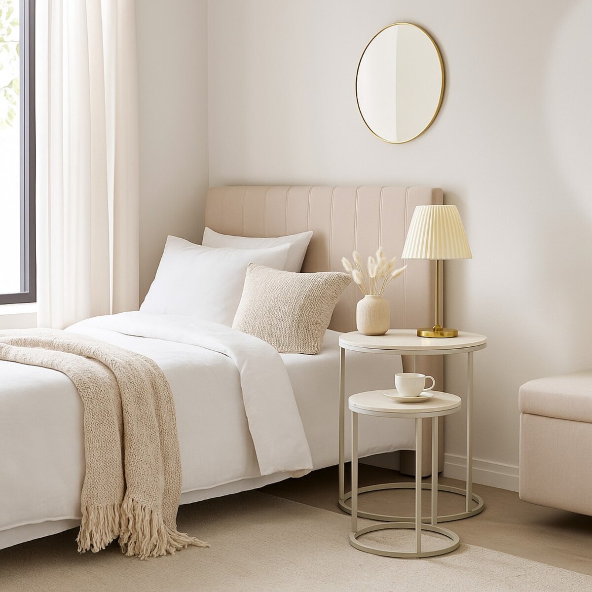 Zestaw stolików kawowych okrągłych SELI, 2 sztuki