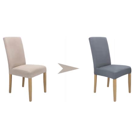 Pokrowiec Na Krzesło Szary Stalowy Elastyczny