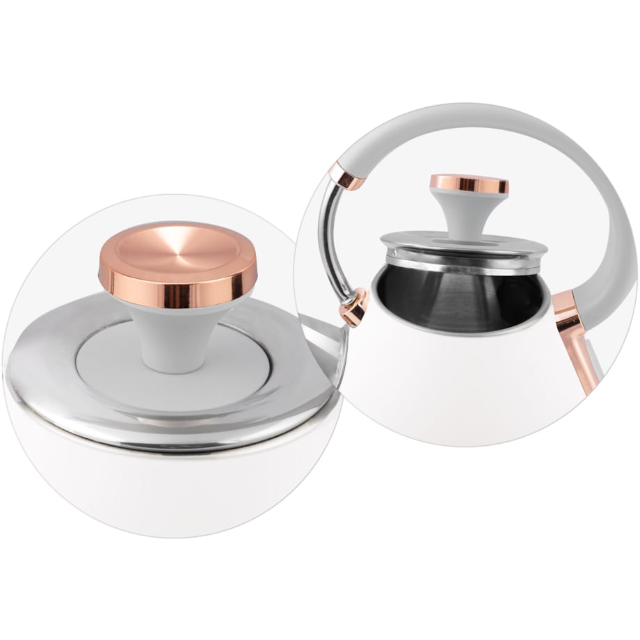 Czajnik elektryczny z termometrem 1,7L Berdsen biały