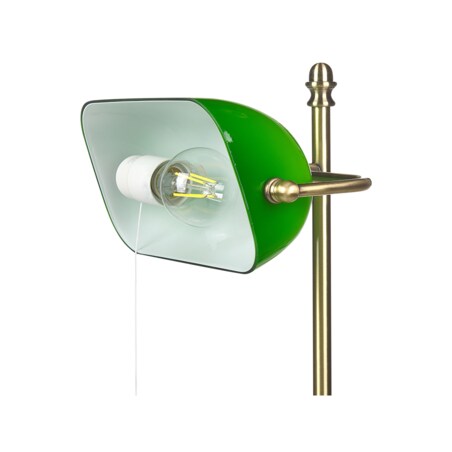 Lampa stołowa metalowa zielona ze złotym MARAVAL