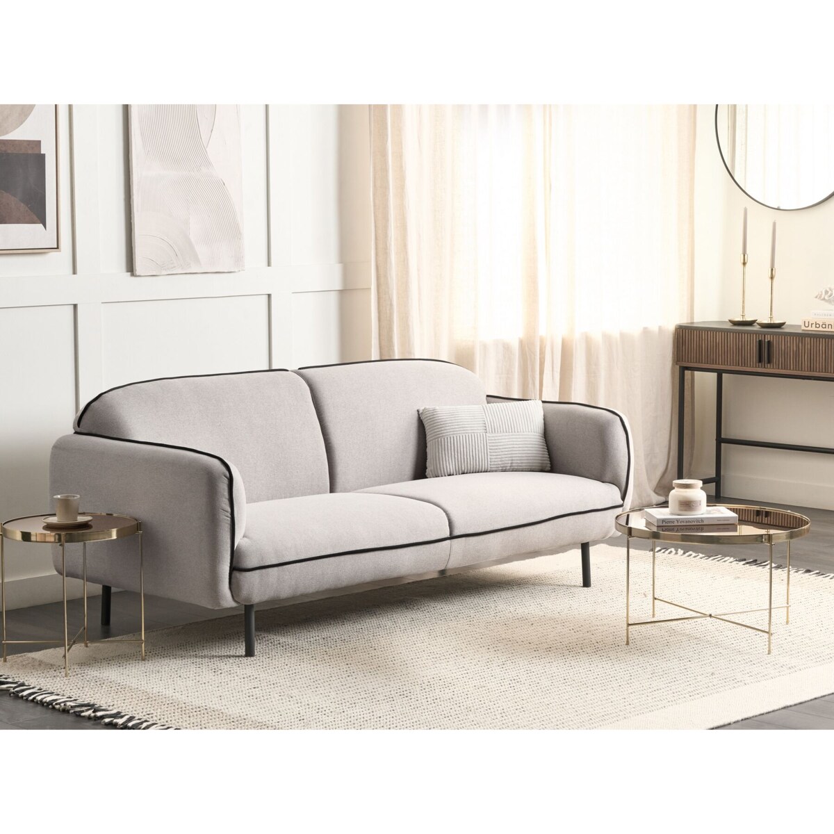 Sofa trzyosobowa jasnoszara TONSBERG