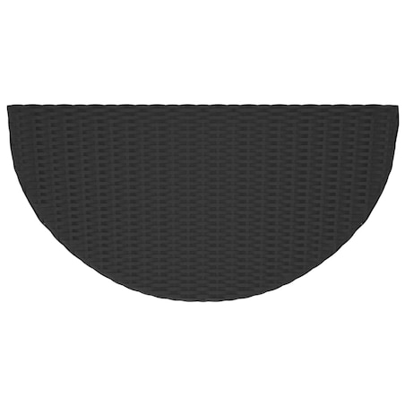 vidaXL Stolik ogrodowy, czarny, 100x50x75 cm, rattan PE