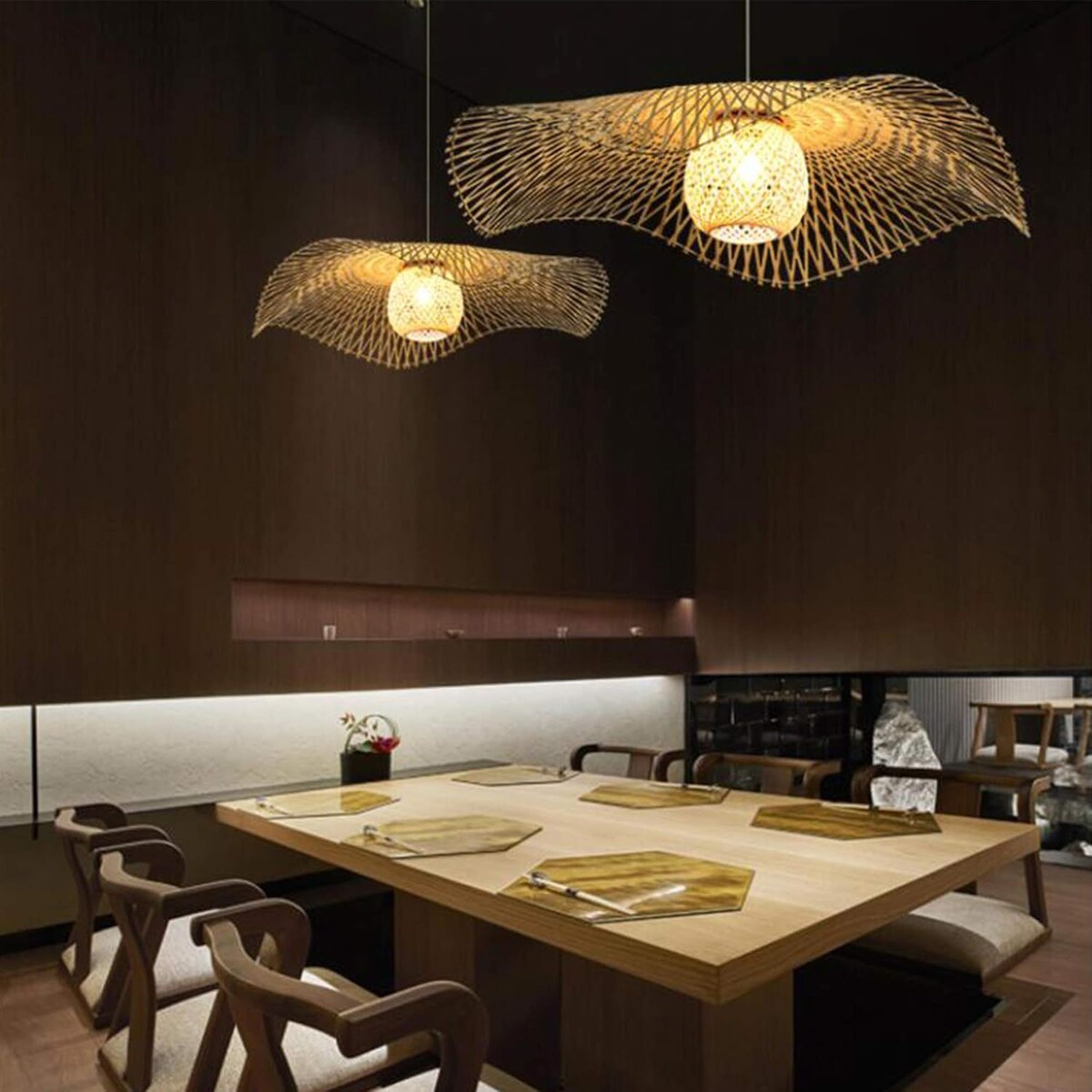 Lampa wisząca pleciona naturalna Boho APP1548-1CP