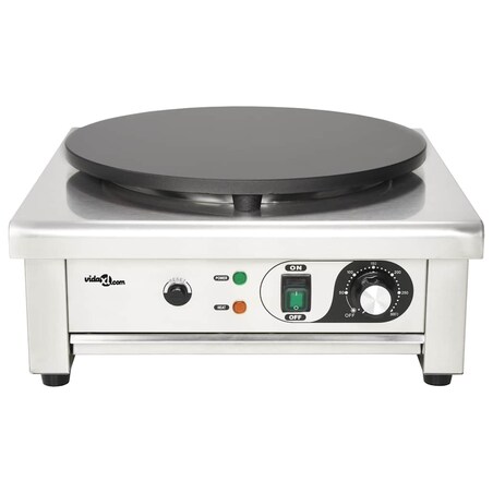 vidaXL Elektryczna naleśnikarka z wysuwaną tacą, 40 cm, 3000 W