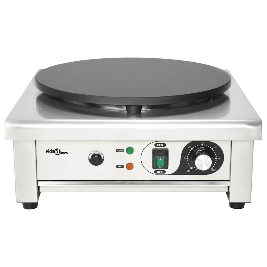 vidaXL Elektryczna naleśnikarka z wysuwaną tacą, 40 cm, 3000 W