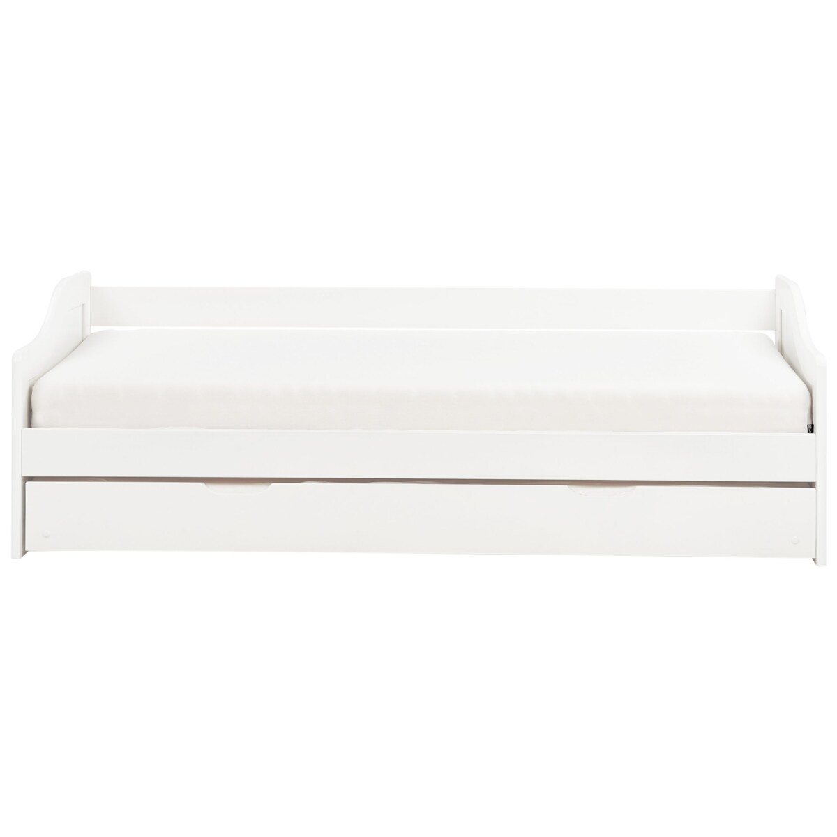 Łóżko wysuwane drewniane 90 x 200 cm białe LUNERAY