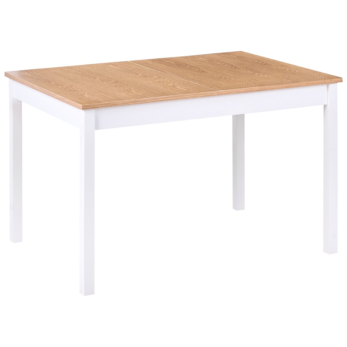 Stół do jadalni rozkładany HOUSTON Jasny brąz/ biały 120/150 cm 90 cm Drewno sosnowe