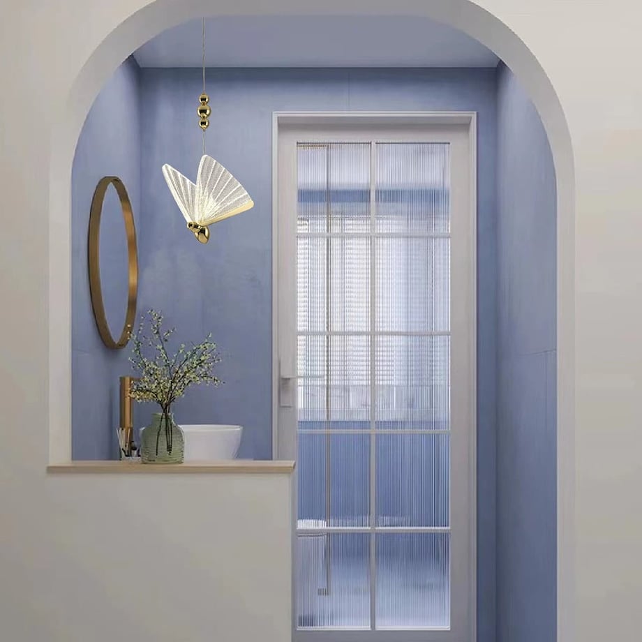 Glamour lampa zwieszana Mariposa LP-1715/1P Light Prestige LED 8W 3000-6000K motyl złota