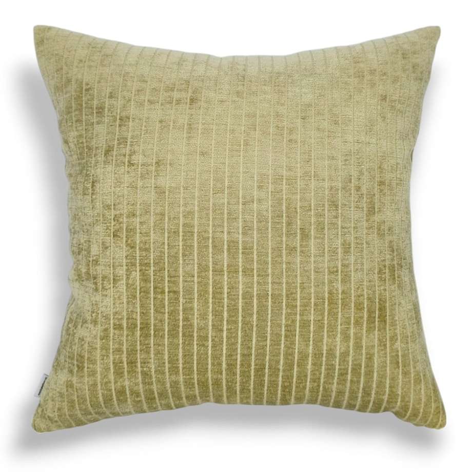 Złocista Oliwka poduszka dekoracyjna w prążki 45x45 Lines
