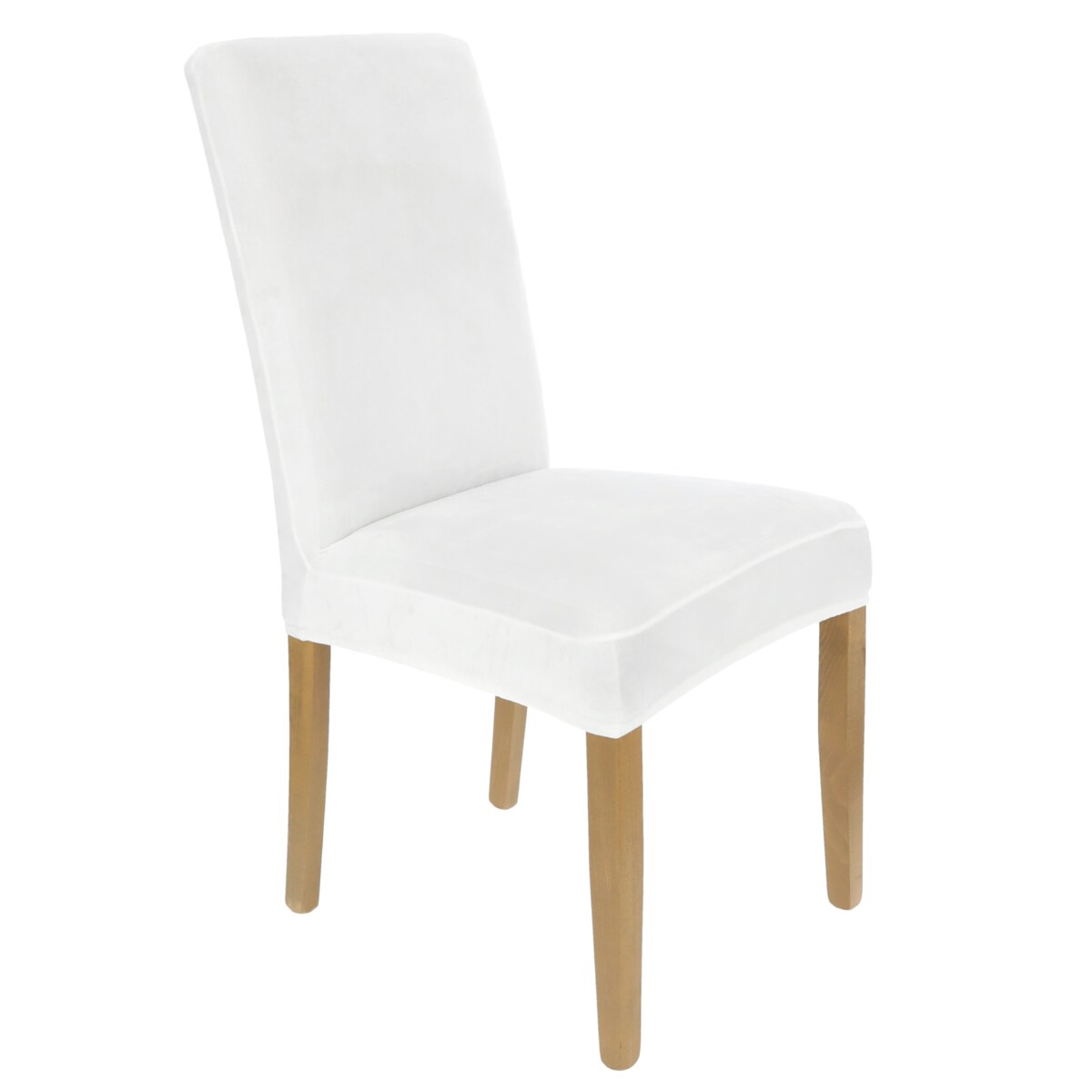 POKROWIEC NA KRZESŁO BIAŁY WELUR ELASTYCZNY [21WO]