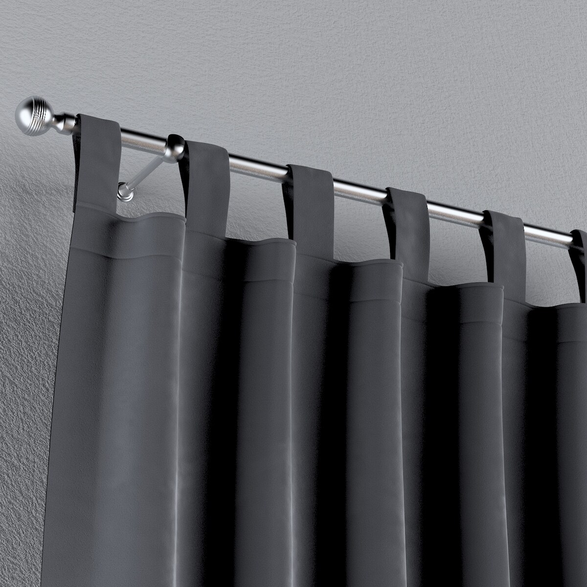 Zasłona na szelkach 1 szt. 130x260 grafitowy szary