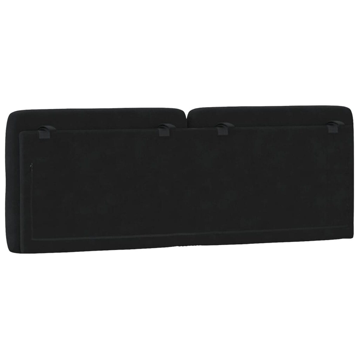 vidaXL Poduszka na wezgłowie, czarna, 120 cm, aksamitna