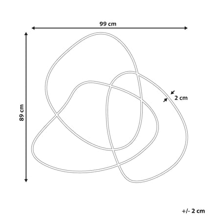 Lustro ścienne TAILLY 99 cm 89 cm Czarny