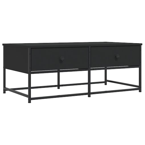 vidaXL Stolik kawowy, czarny 100x51x40 cm, materiał drewnopochodny