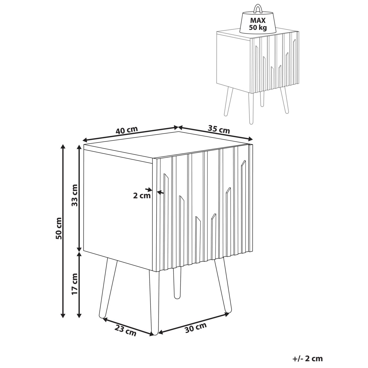 Szafka nocna Drewno Jasne drewno DALCROSS
