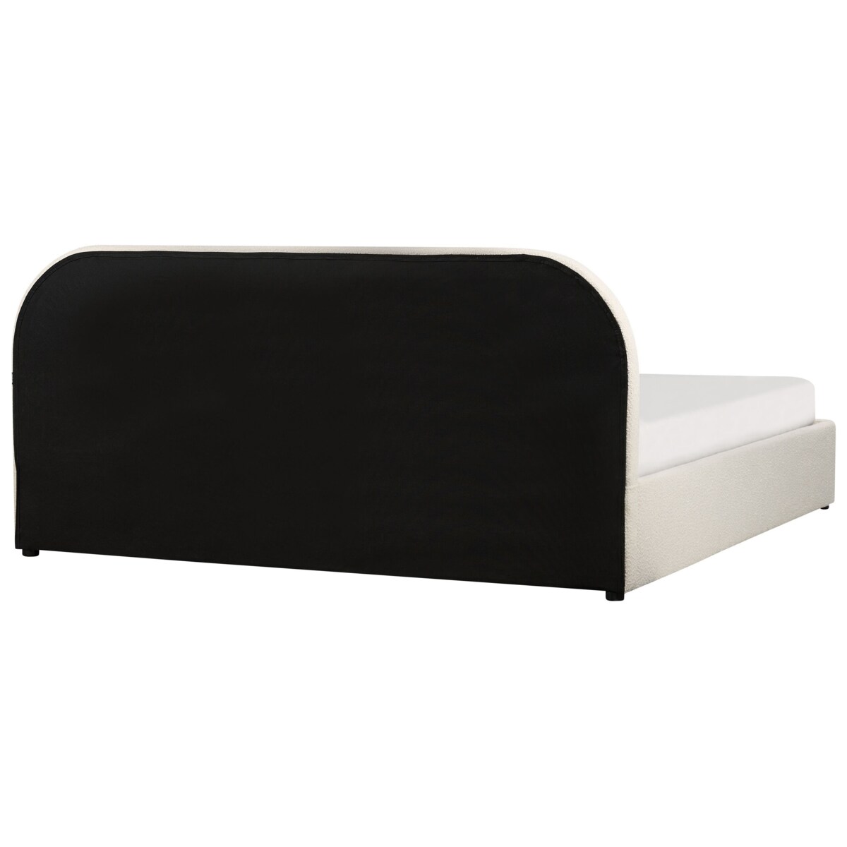 Łóżko z pojemnikiem Boucle QUILLIEN 180 x 200 cm Jasnobeżowy