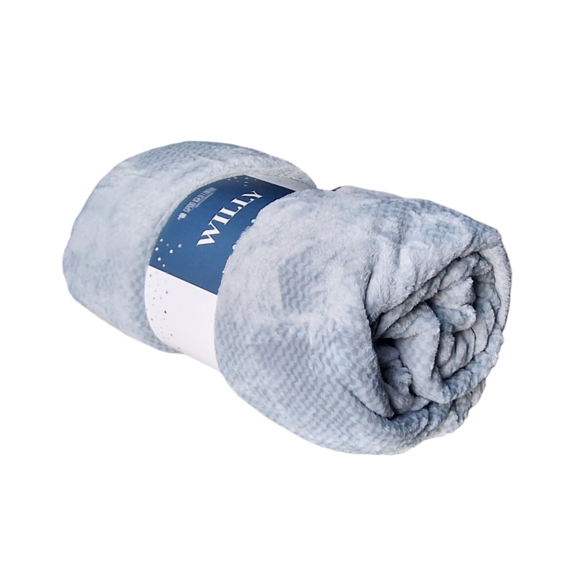 Koc mikrofibra 150 x 200 Pluszowy Jednolity miękki Willy Szary Plusz Gruby