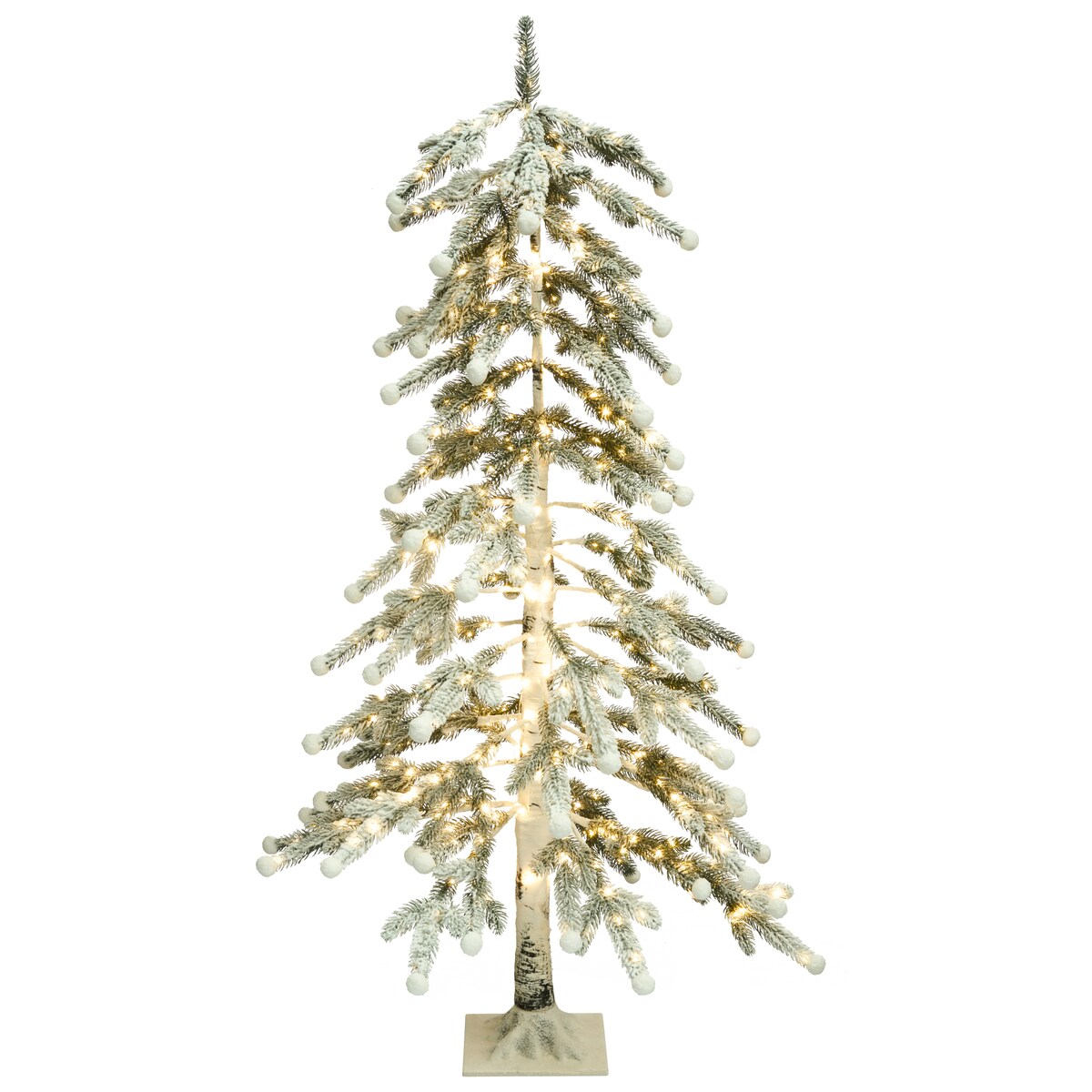 Dekoracja ogrodowa LED HASSLAN Choinka 125 cm Biały