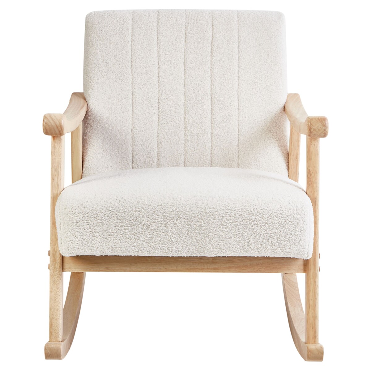 Fotel bujany LEKNES Boucle Złamana biel