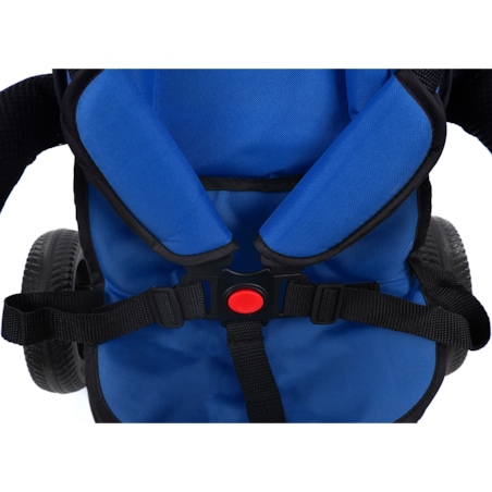 Rowerek trójkołowy spacerowy dla dzieci Funfit Kids niebieski z trąbką