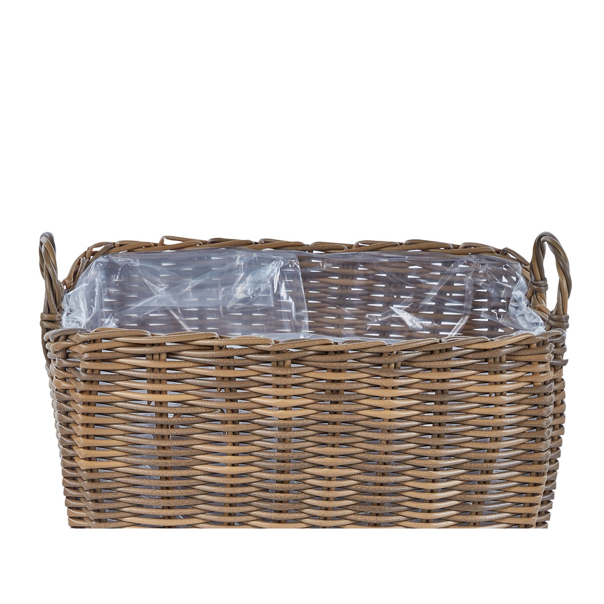 Zestaw 2 koszy na kwiaty z technorattanu brązowy ORMOS